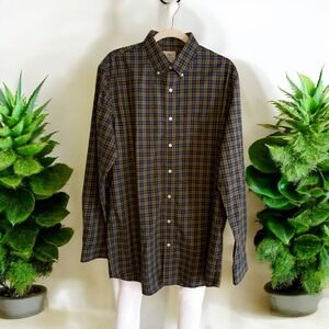 L.L.Bean Plaid Flannel Shirt Button Down‎ Long Sleeve Traditional Fit M-Tall